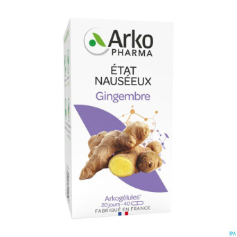 Arkogelules gingembre    caps 40 nf