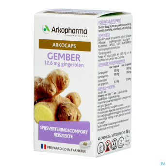 Arkogelules gingembre    caps 40 nf