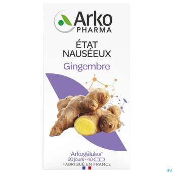 Arkogelules gingembre    caps 40 nf