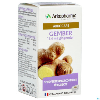 Arkogelules gingembre    caps 40 nf