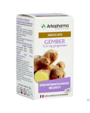 Arkogelules gingembre    caps 40 nf