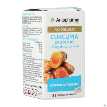 Arkogelules curcuma    caps 40 nf