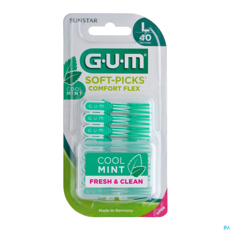 Gum softpicks comfort flex mint l    40