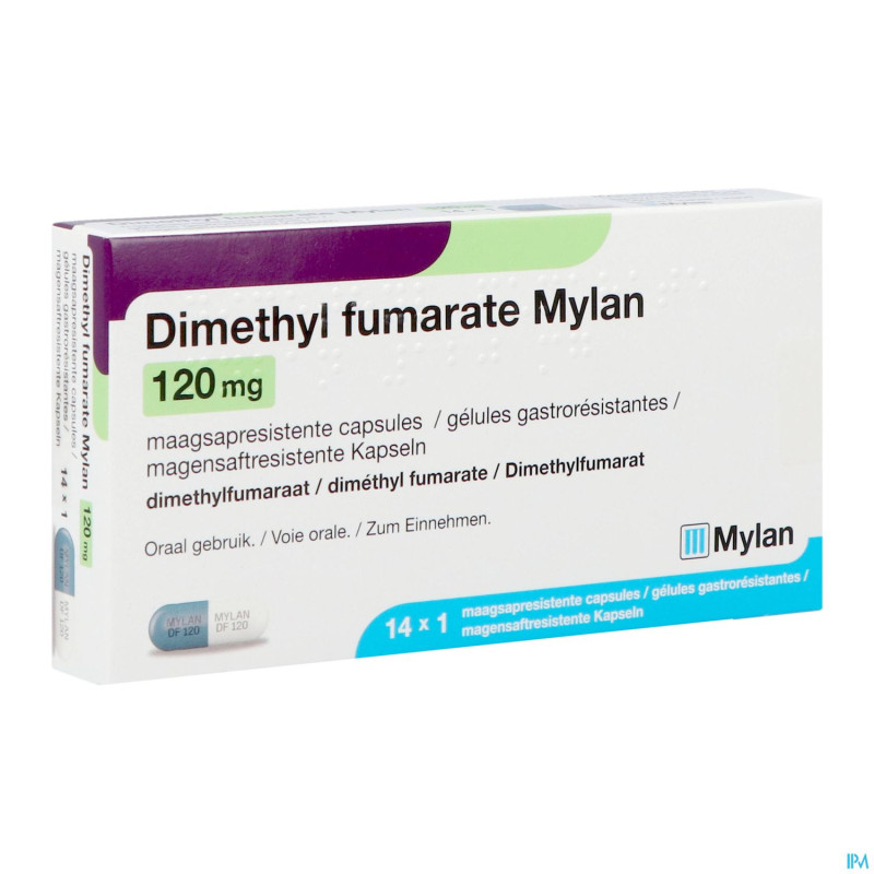 Dimethyl fumarate mylan 120mg gastrores. caps  14