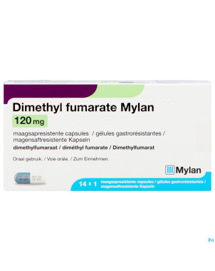 Dimethyl fumarate mylan 120mg gastrores. caps  14