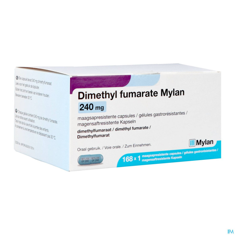 Dimethyl fumarate mylan 240mg gastrores. caps 168