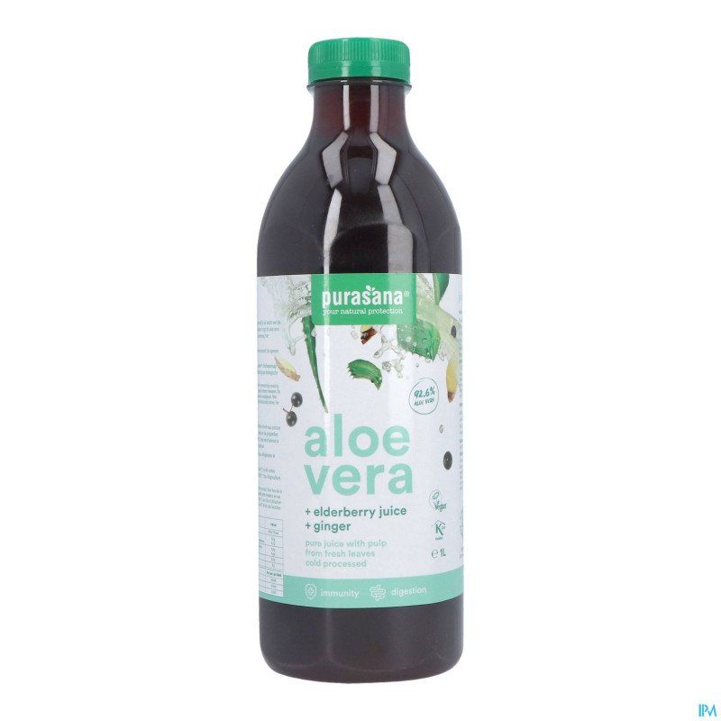 Purasana vegan aloe vera+elderberry+ginger juice1l