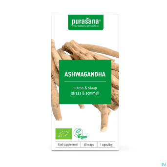 Purasana vegan ashwagandha 400mg bio  v-caps 60 nf