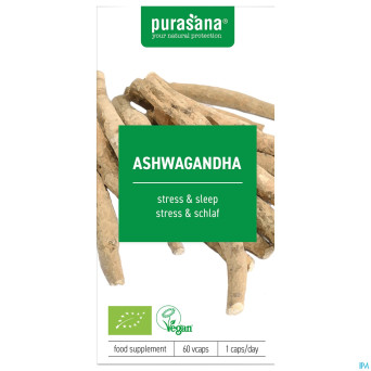 Purasana vegan ashwagandha 400mg bio  v-caps 60 nf