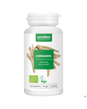 Purasana vegan ashwagandha 400mg bio  v-caps 60 nf