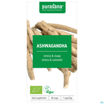 Purasana vegan ashwagandha 400mg bio  v-caps 60 nf