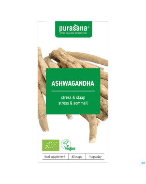 Purasana vegan ashwagandha 400mg bio  v-caps 60 nf