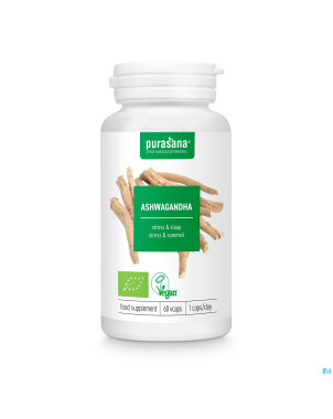 Purasana vegan ashwagandha 400mg bio  v-caps 60 nf