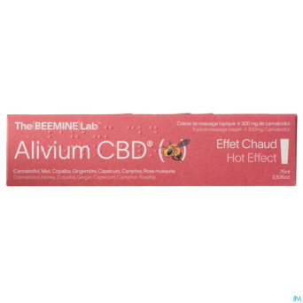 Beemine lab alivium cbd creme massage chaud   75ml