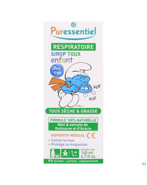 Puressentiel respiratoire sirop enfant toux  140ml