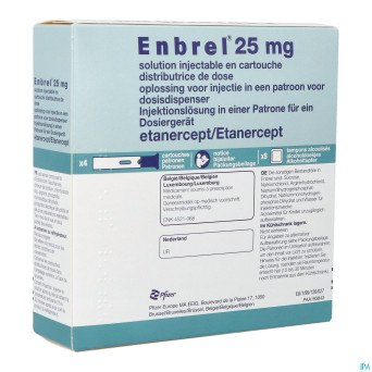 Enbrel 25mg sol inj cartouche pour disp.de dose  4