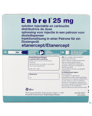 Enbrel 25mg sol inj cartouche pour disp.de dose  4