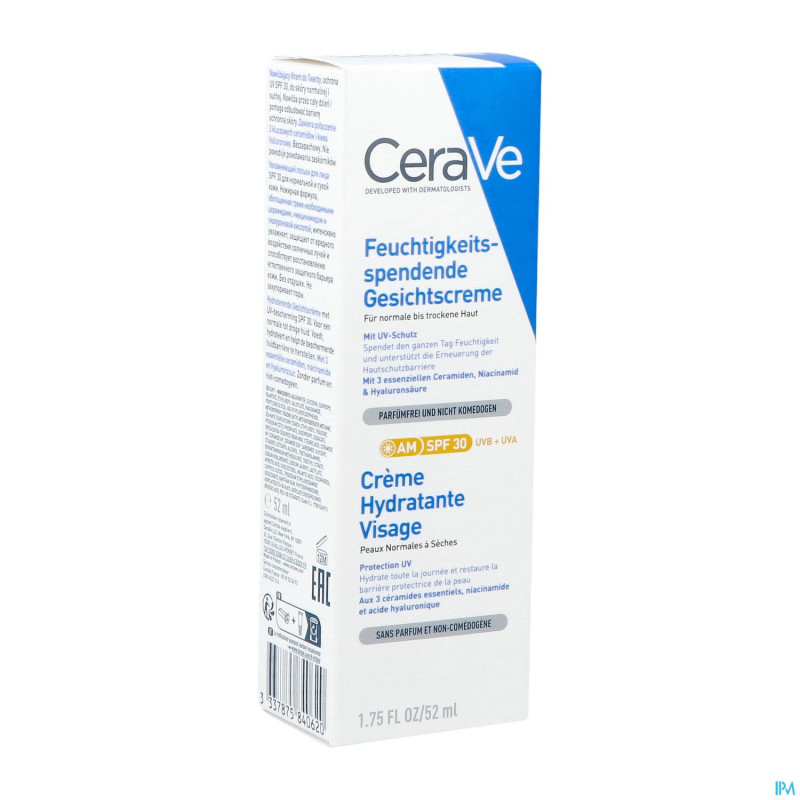 Cerave creme hydratante visage spf30 52ml