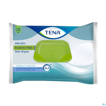 Tena proskin plastic free wet wipes    48