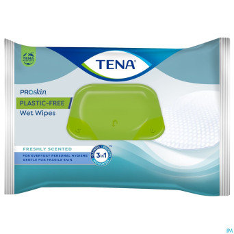Tena proskin plastic free wet wipes    48