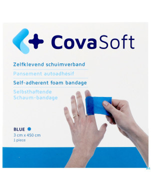 Covasoft bandage bleu 3cmx4,5m    covarmed