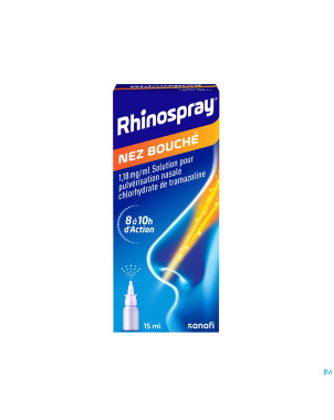 Rhinospray nez bouche 1,18mg/ml spr nasal sol 15ml
