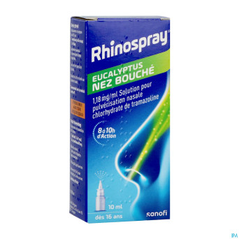 Rhinospray+eucal.nez bouche 1,18mg/ml spr nas.10ml