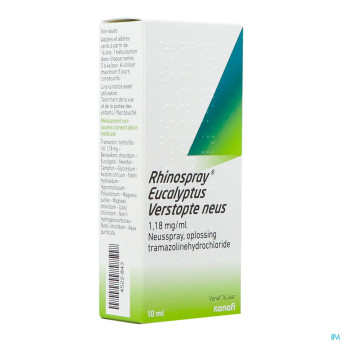 Rhinospray+eucal.nez bouche 1,18mg/ml spr nas.10ml