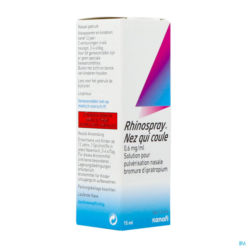 Rhinospray nez qui coule 0,6mg/ml spr nas.sol 15ml