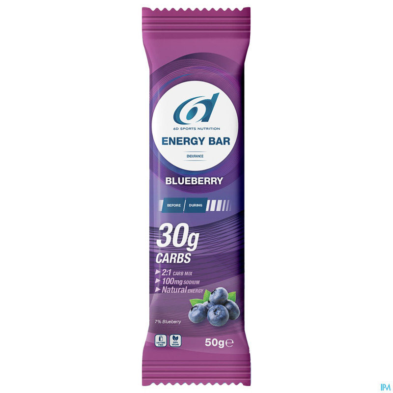 6d energy bar blueberry    6x50g