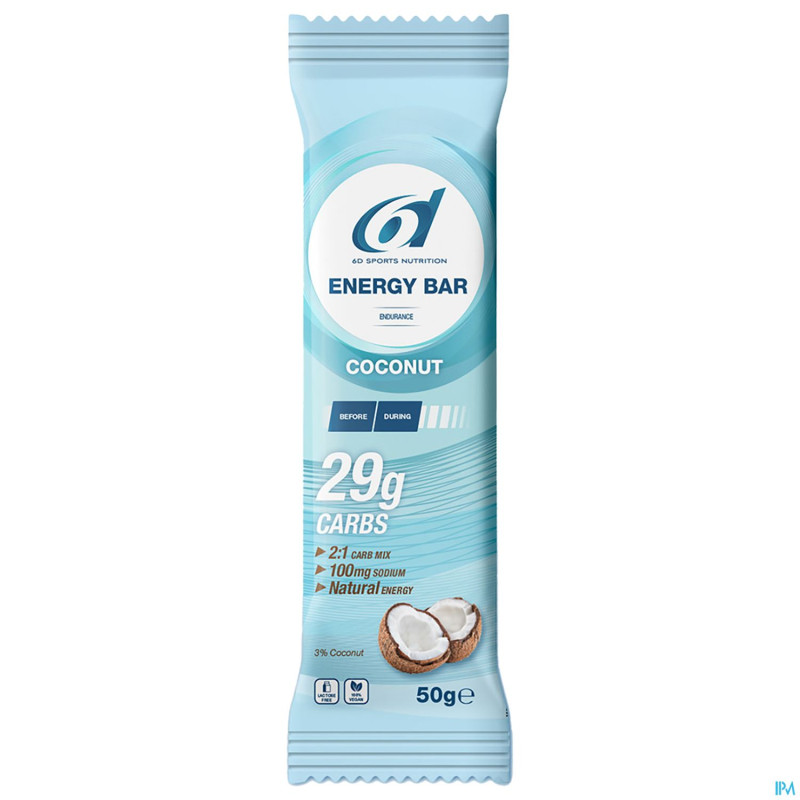 6d energy bar coconut    6x50g