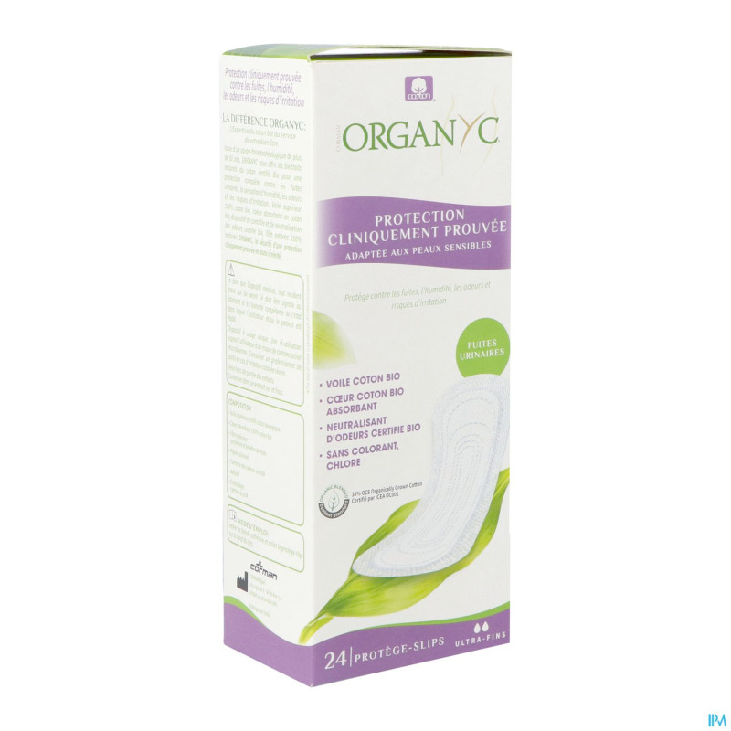 Organyc fuites urinaires protege-slips extra f  24
