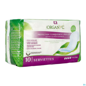 Organyc fuites urinaires serviettes extra    10
