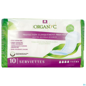 Organyc fuites urinaires serviettes extra    10