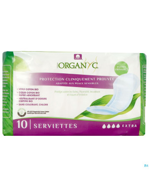 Organyc fuites urinaires serviettes extra    10