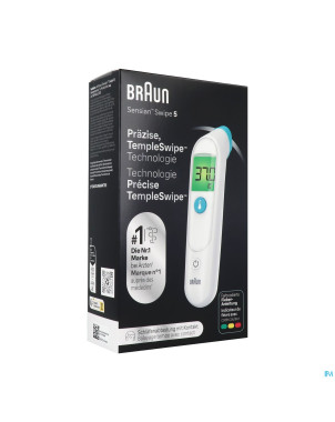 Braun thermometre templeswipe bst200we
