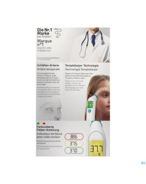 Braun thermometre templeswipe bst200we