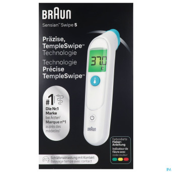 Braun thermometre templeswipe bst200we