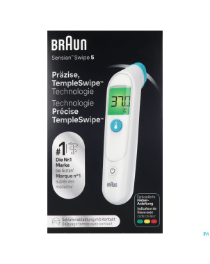 Braun thermometre templeswipe bst200we