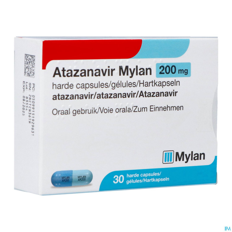 Atazanavir viatris 200mg gelules dur 30