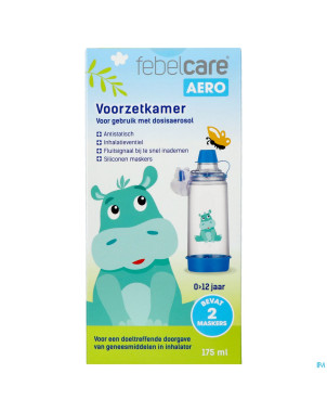 Febelcare aero chambre inhalation kids 0-12a