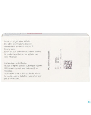 Lanoxin 0,250mg    comp 90