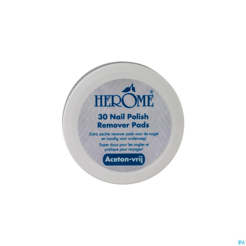 Caring nail polish remover pads  30