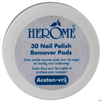 Caring nail polish remover pads  30