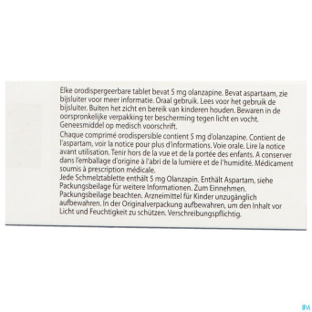 Olanzapine ab  5mg comp orodisp.  98