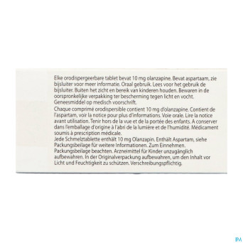 Olanzapine ab 10mg comp orodisp.  98