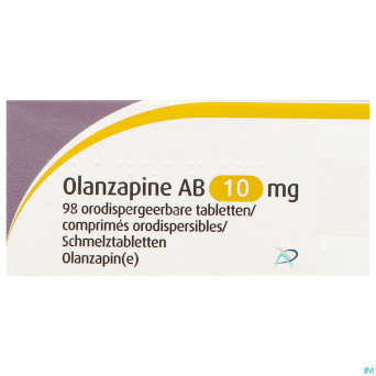 Olanzapine ab 10mg comp orodisp.  98
