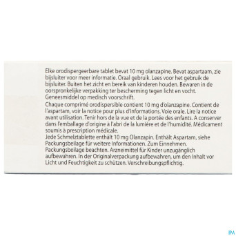 Olanzapine ab 10mg comp orodisp.  98