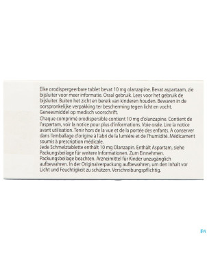 Olanzapine ab 10mg comp orodisp.  98