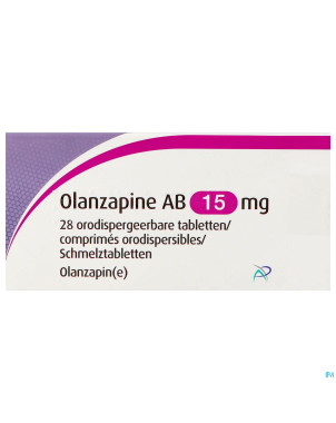 Olanzapine ab 15mg comp orodisp.  28